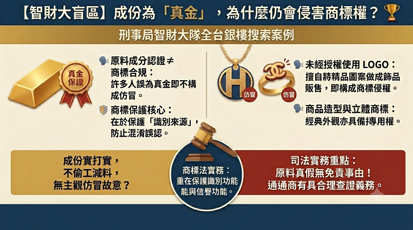 【智財實務專欄】真金不怕火煉，但怕侵害商標權！